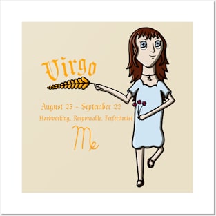 Virgo Zodiac Sign Dates & Traits Posters and Art